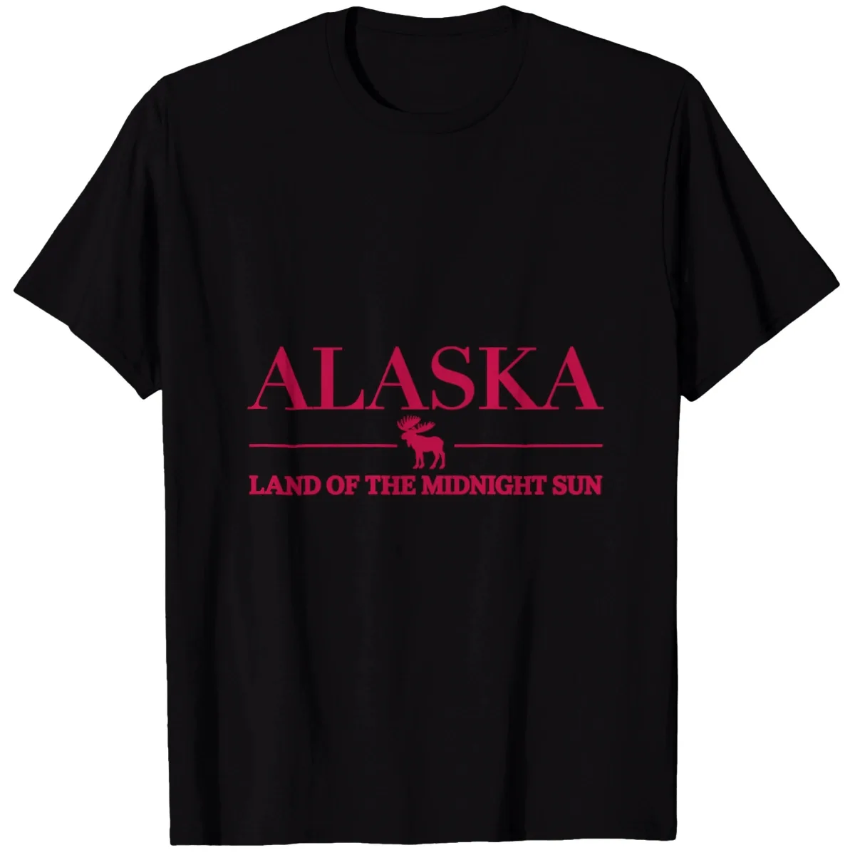 Alaska Land of the Midnight Sun Vintage Moose Graphic – Northern Wilderness Design T-Shirt